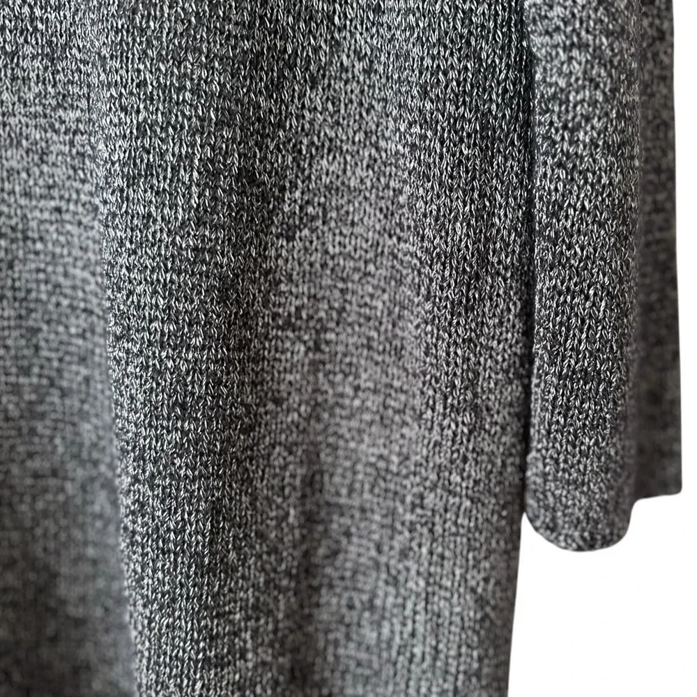 EILEEN FISHER Platinum Gray Linen Blend Shimmer Long Cardigan